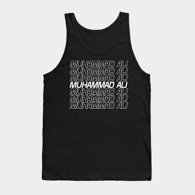 White Ali text Tank Top by NekerArt